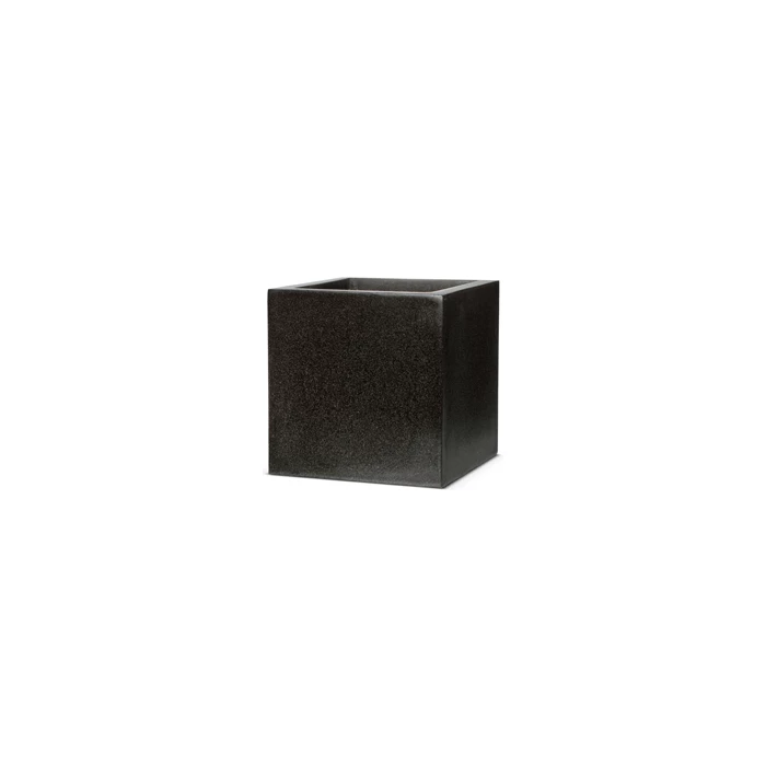 40cm Poly Resin Cube Planter in Black 1 40cm Poly Resin Cube Planter in Black