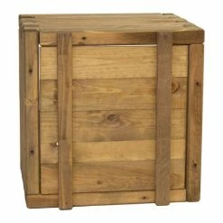 60cm Large Wooden Pine Raised Cube Planter -Outdoor PLANTERS Shop PP3423 add image 3 3c2c