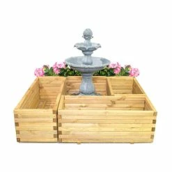 60cm Large Wooden Pine Raised Cube Planter -Outdoor PLANTERS Shop PP3423 add image 5 dbd4
