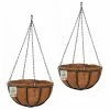 Set of Two 36cm Forge Hanging Basket Planters by Smart Garden