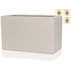 50cm Light Polystone Large Trough in White -Outdoor PLANTERS Shop PP3932 main image 9a50