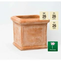 D26cm Small Terracotta Cube Pot