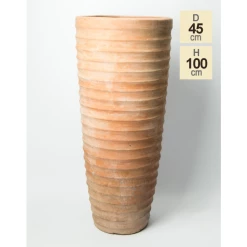 H1m Terracotta Tapered Cylinder Planter -Outdoor PLANTERS Shop PP3959 main image a90e