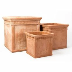 H50cm Large Light Terracotta Large Cube Planter -Outdoor PLANTERS Shop PP3962 add image 3 22ce