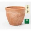 D30cm Terracotta Pot With Fleur De Lis