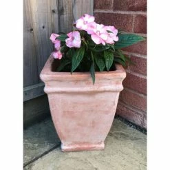 H49cm Terracotta Tapered Cube Planter -Outdoor PLANTERS Shop PP3974 add image 3 cc6d
