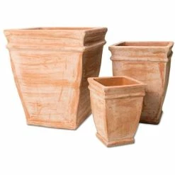 H49cm Terracotta Tapered Cube Planter -Outdoor PLANTERS Shop PP3974 add image 8 c7c3