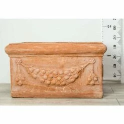 W80cm Large Terracotta Trough With Detail -Outdoor PLANTERS Shop PP3978 add image 5 1619