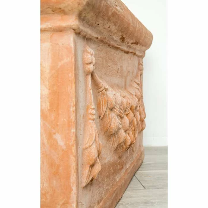 Terracotta Troughs With Detail - Mixed Set of 2 - 54/80cm 3 Terracotta Troughs With Detail - Mixed Set of 2 - 54/80cm - Image 3