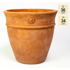 D36cm Round Terracotta Planter -Outdoor PLANTERS Shop PP3983 main image 5bc1