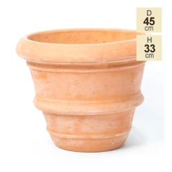 D44.5cm Terracotta Rolled Rim Planter -Outdoor PLANTERS Shop PP3992 main image 80ba