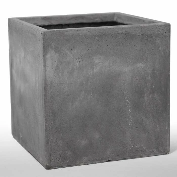 40cm Fibrecotta Cement Large Cube Planter 2 40cm Fibrecotta Cement Large Cube Planter - Image 2