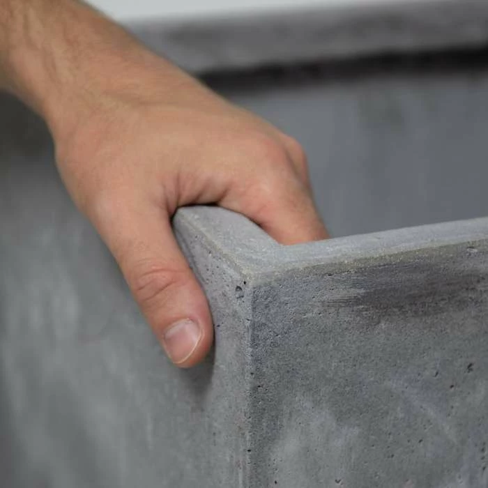 40cm Fibrecotta Cement Large Cube Planter 4 40cm Fibrecotta Cement Large Cube Planter - Image 4