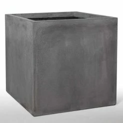 50cm Fibrecotta XL Cement Finish Cube Planter 9 50cm Fibrecotta XL Cement Finish Cube Planter -Outdoor PLANTERS Shop PP4041XL add image 2 b349