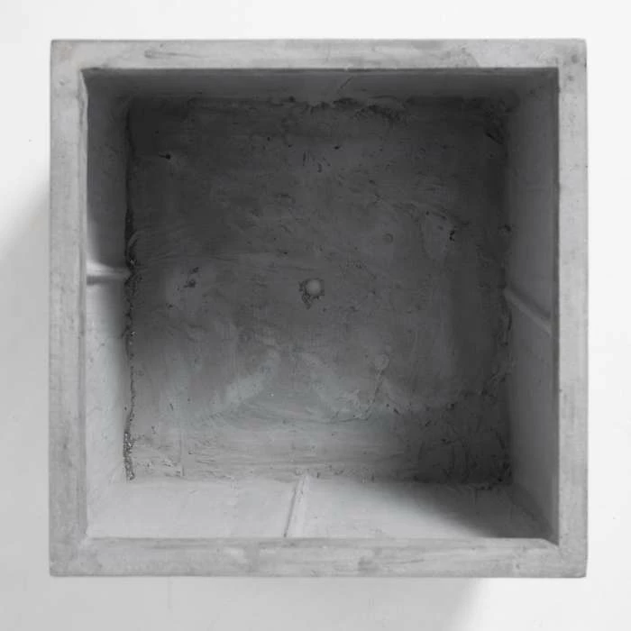 50cm Fibrecotta XL Cement Finish Cube Planter 6 50cm Fibrecotta XL Cement Finish Cube Planter - Image 6