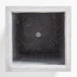 50cm Fibrecotta Cement Finish Tall Cube Planter -Outdoor PLANTERS Shop PP4042S add image 4 46c6