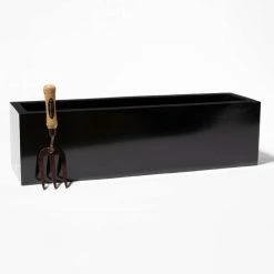 75cm x 20cm Gloss Fibreglass Window Box Planter in Black -Outdoor PLANTERS Shop PP4044 add image 2 5df2