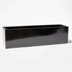 75cm x 20cm Gloss Fibreglass Window Box Planter in Black -Outdoor PLANTERS Shop PP4044 add image 5 0c03
