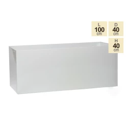 100cm Trough Zinc White Gloss Dipped Galvanised Planter -Outdoor PLANTERS Shop PP40756 main image 373a