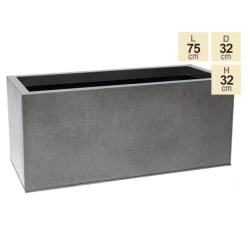 75cm Trough Zinc Silver & Black Textured Dipped Galvanised Planter 9 75cm Trough Zinc Silver & Black Textured Dipped Galvanised Planter -Outdoor PLANTERS Shop PP40760 main image 3fbc