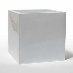 60cm Cube Zinc White Gloss Dipped Galvanised Planter -Outdoor PLANTERS Shop PP40762 feed image c4b6