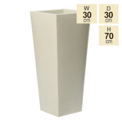 70cm Flared Square Zinc Ivory Textured Dipped Galvanised Planter 7 70cm Flared Square Zinc Ivory Textured Dipped Galvanised Planter -Outdoor PLANTERS Shop PP40773 main image b28a