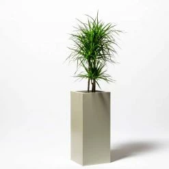 H100cm Tall Cube Zinc Dipped Galvanised Planter -Outdoor PLANTERS Shop PP40776 add image 4 16b2