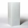 75cm Tall Cube Zinc White Gloss Dipped Galvanised Planter