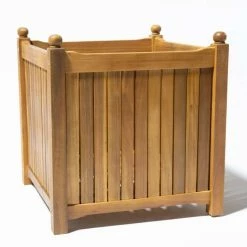 40cm Cube Hardwood Planter -Outdoor PLANTERS Shop PP40783 add image 1 7def