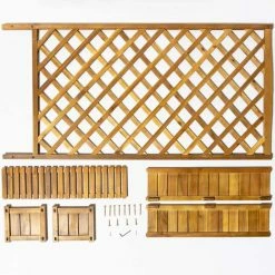 180cm Trough With Trellis Hardwood Planter -Outdoor PLANTERS Shop PP40790 add image 3 f427