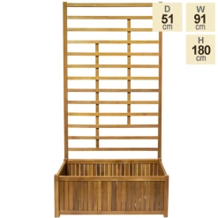 180cm Deep Trough With Trellis Hardwood Planter -Outdoor PLANTERS Shop PP40792 main image d4a1