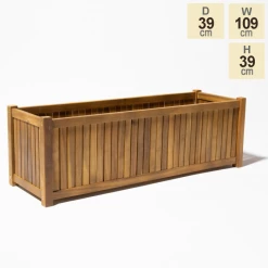 109cm Trough Hardwood Planter -Outdoor PLANTERS Shop PP40793 main image 96ff