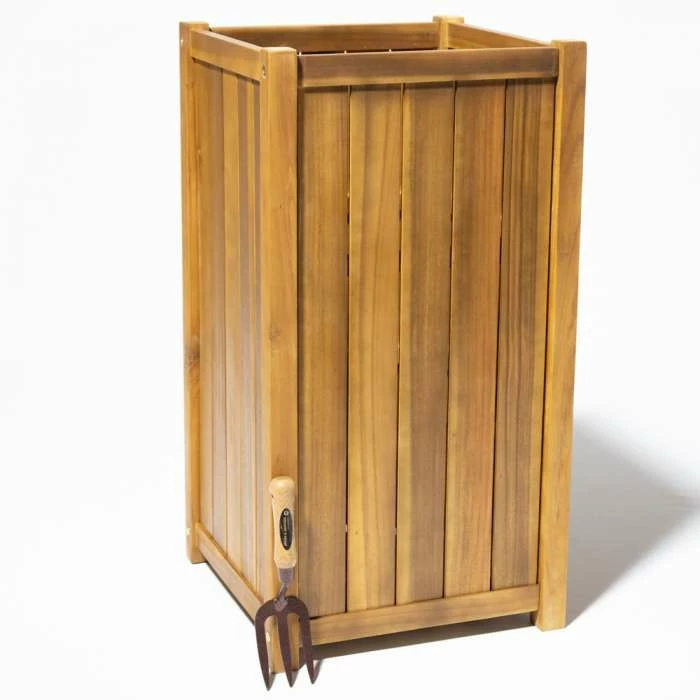 85cm Tall Cube Wooden Planter 3 85cm Tall Cube Wooden Planter - Image 3