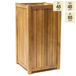 85cm Tall Cube Wooden Planter 9 85cm Tall Cube Wooden Planter -Outdoor PLANTERS Shop PP40794 main image 0d50