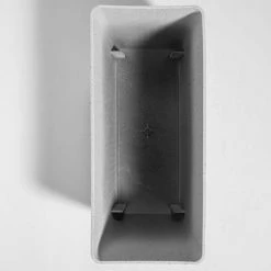 59cm Trough White Textured Speckled Planter