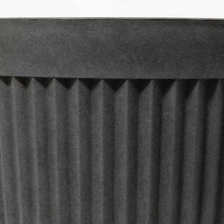 60cm Tall Round Grey Textured Planter -Outdoor PLANTERS Shop PP40819 add image 2 1e15