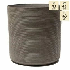 43cm Cylinder Patterned Ginger Root Planter -Outdoor PLANTERS Shop PP40837 main image 8f59