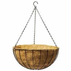 35.5cm Wire Lined Hanging Basket with Coco Liner