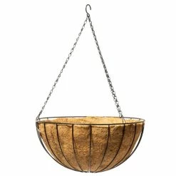 40.6cm Wire Lined Hanging Basket with Coco Liner