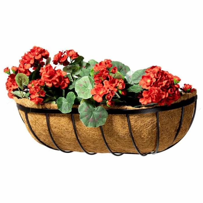 51cm Wire Wall Basket with Coco Liner 2 51cm Wire Wall Basket with Coco Liner - Image 2