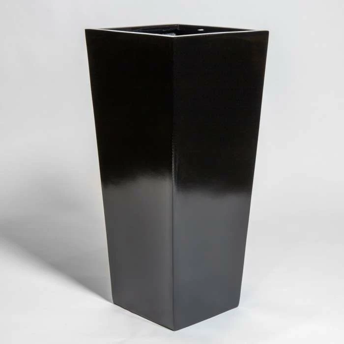 90cm Black Gloss Polystone Tall Flared Planter 3 90cm Black Gloss Polystone Tall Flared Planter - Image 3