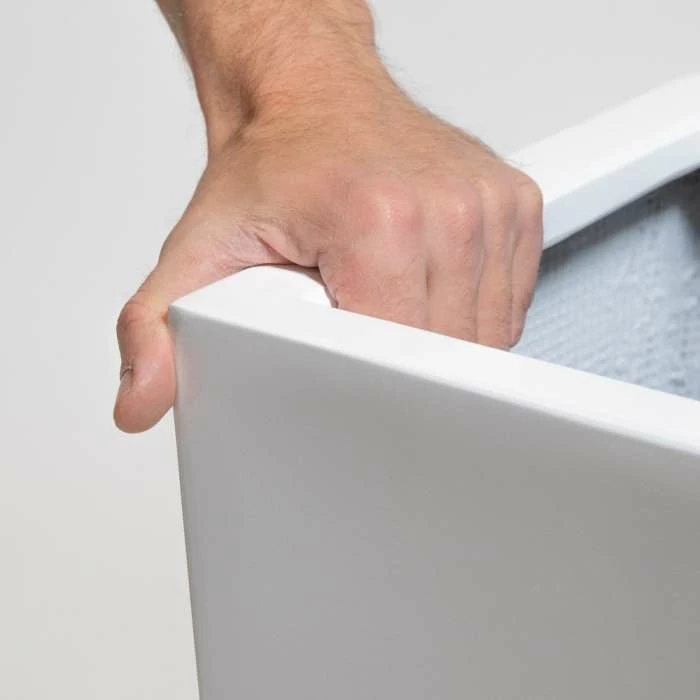 75cm White Gloss Polystone Tall Flared Planter 2 75cm White Gloss Polystone Tall Flared Planter - Image 2