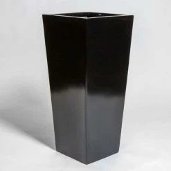 75cm Black Gloss Polystone Tall Flared Planter -Outdoor PLANTERS Shop PP40886 add image 1 60ef