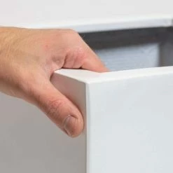 60cm White Gloss Polystone Cube Planter -Outdoor PLANTERS Shop PP40895 add image 2 af05