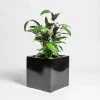 60cm Black Gloss Polystone Cube Planter