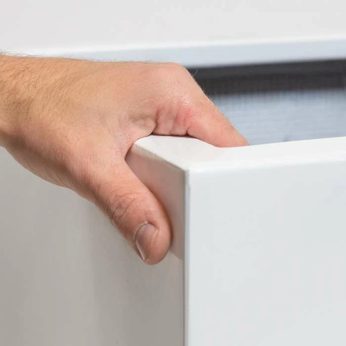 50cm White Gloss Polystone Cube Planter 2 50cm White Gloss Polystone Cube Planter - Image 2