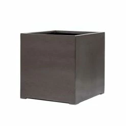 50cm Metallic Grey Polystone Cube Planter 8 50cm Metallic Grey Polystone Cube Planter -Outdoor PLANTERS Shop PP40902 add image 2 9368