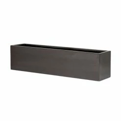 150cm Metallic Grey Polystone Low Trough Planter -Outdoor PLANTERS Shop PP40977 add image 1 be8a