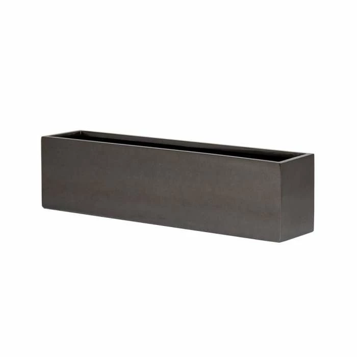 120cm Metallic Grey Polystone Low Trough Planter 3 120cm Metallic Grey Polystone Low Trough Planter - Image 3