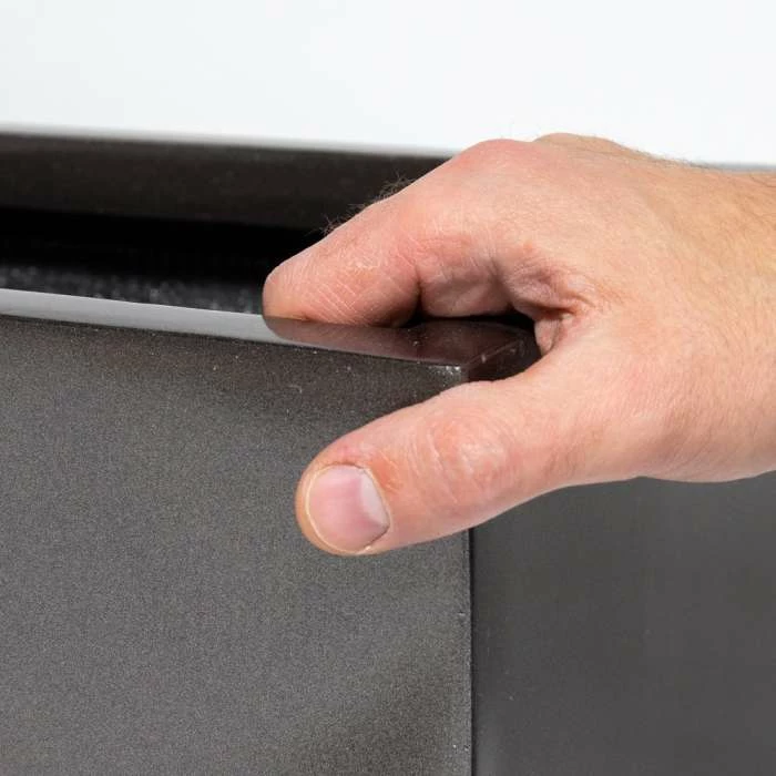 120cm Metallic Grey Polystone Low Trough Planter 2 120cm Metallic Grey Polystone Low Trough Planter - Image 2